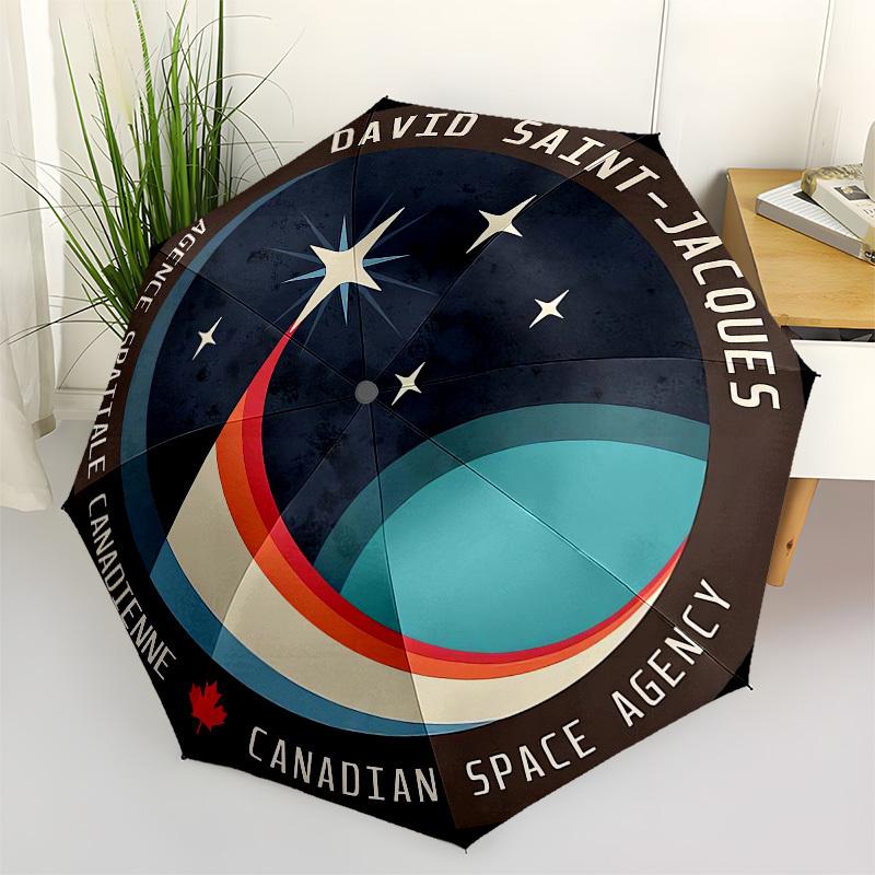 

1pc Canadian Space Agency Mission Patch Umbrella with Plastic Handle,Suitable for All Seasons Home Travel Outdoor UmbrellaM950