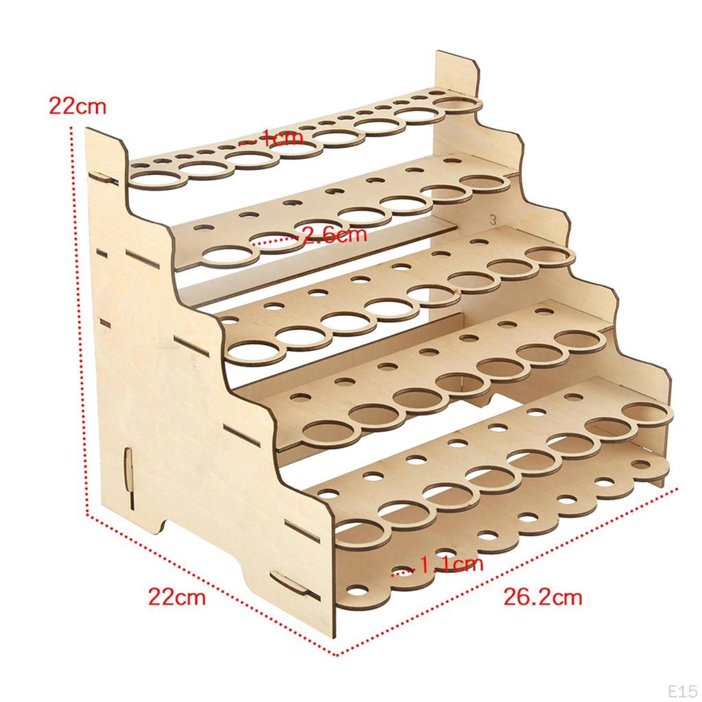 Craft Paint & Brush Organizer Rack, Holds Up To Bottles and Brushes ,