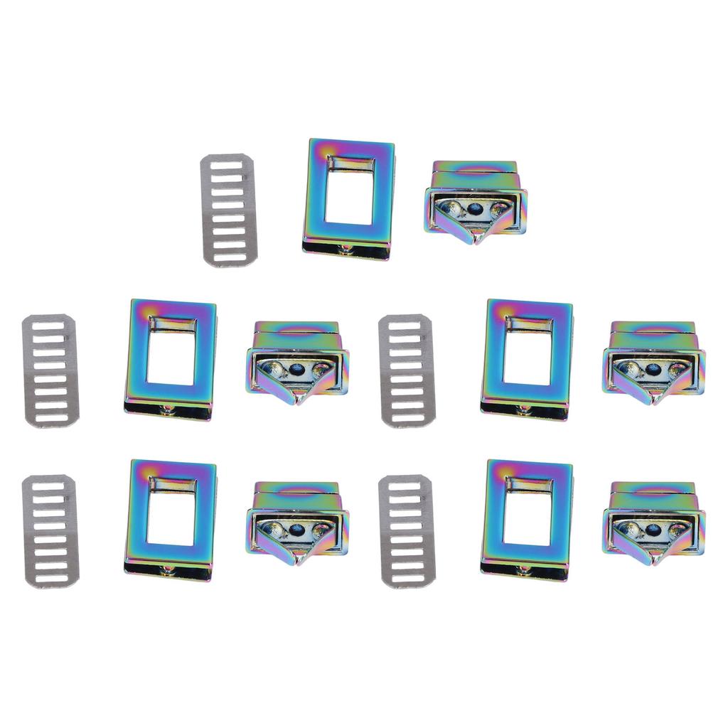 5 Set Twist Locks Colorful Rectangular Durable Exquisite Bag Closures for DIY Shoulder Bags Purses