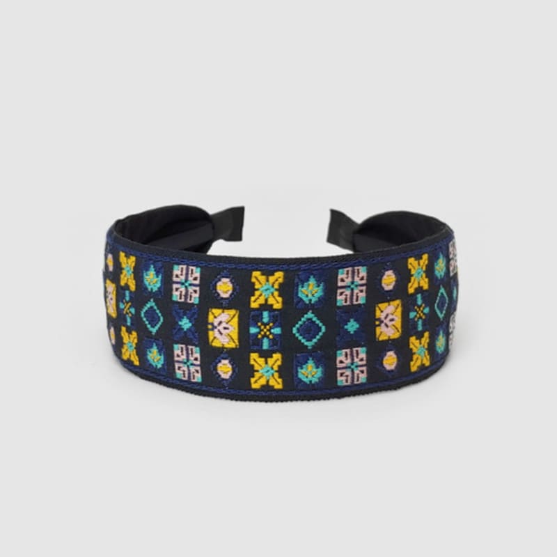 

LALA Геометрический ромбовидный этнический ободок для волос P-синий ONE