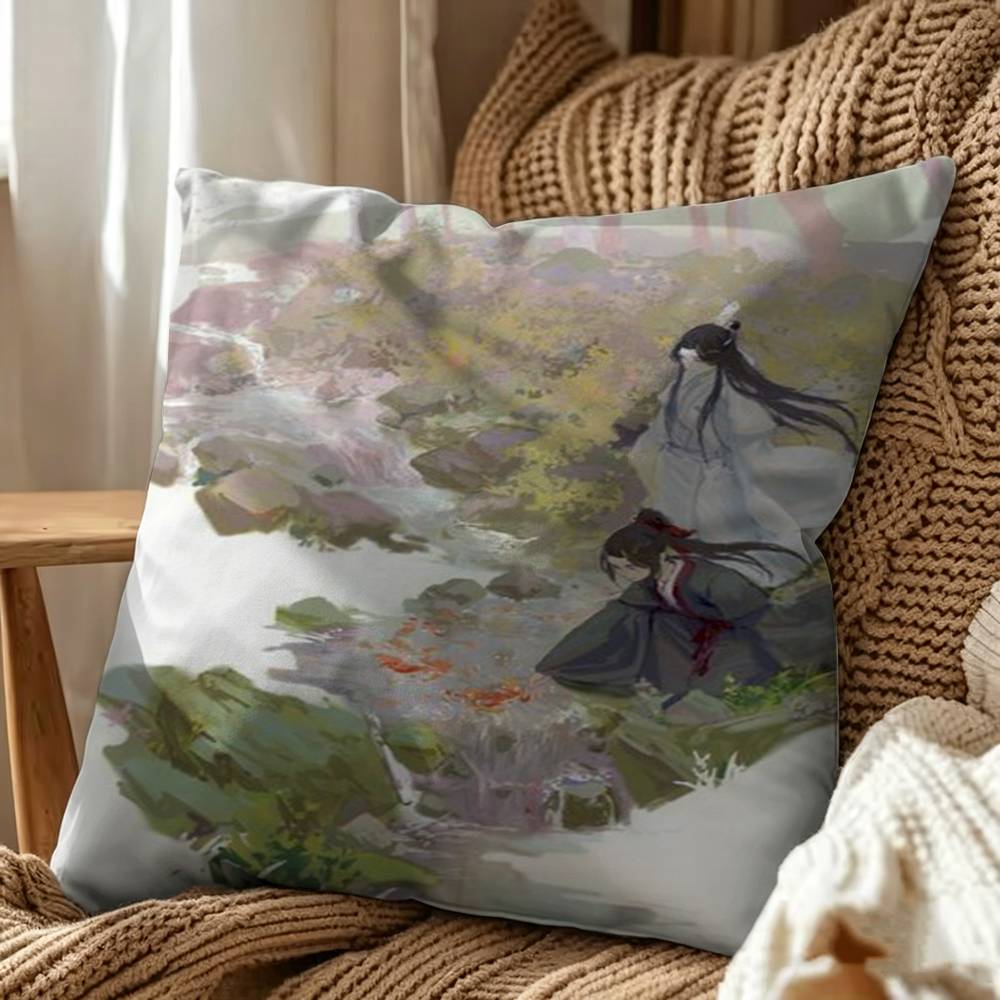 Mo D-Dao Z-Zu Shi Square Pillow Case Multi Sizes For Car Home Bedroom Decor Custom Valentine Gifts