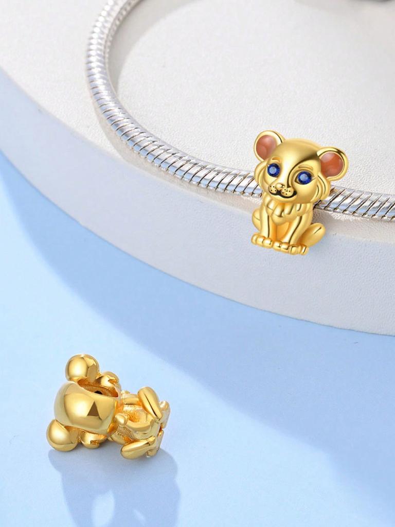 Charms Plata Cute Fox Carousel Beads Charm Copper Plated Fit Charms Copperoriginal Bracelet For Jewelry Making Diy Charm
