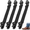 4pcs Reusable Boot Straps Adjustable Elastic Straps with Clips Boot Straps Clamps  Motorcycle Riding
