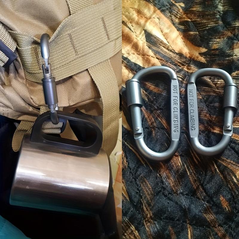 2pcs/ 4pcs D-type Carabiner, Durable Locking Clip, Heavy Metal Buckle for Outdoor Camping, Hiking