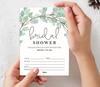 Inkdotpot 30A  GreeneryA  Fill-In Style Bridal Shower Invitations Wedding Blank