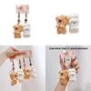 Rabbit Bear Plush Animal Keychain Set With Soft Fur For Kids And Collectors