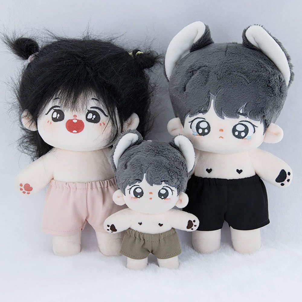 Niannyyhouse 10cm, 15cm, 20cm Plush Clothes, Solid Color PantsShorts, Cotton Doll Outfit, Dress-Up (a1, 15cm)