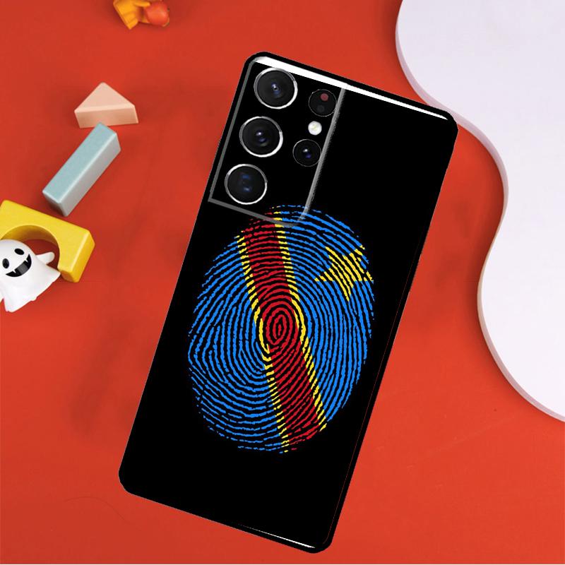 Democratic Republic of Congo Flag Phone Case For Samsung Galaxy S23 S22 S21 Ultra S20 FE Note 20 10 S8 S9 S10 Plus S10e Cover