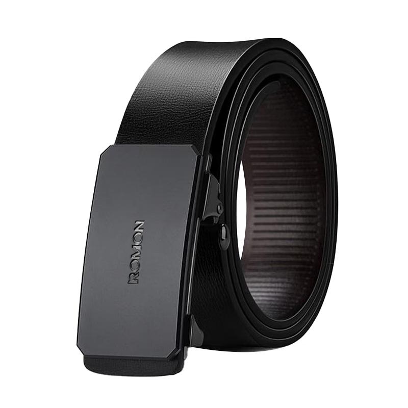 

Romon Men s Genuine Leather Automatic Buckle Business Belt 120cm