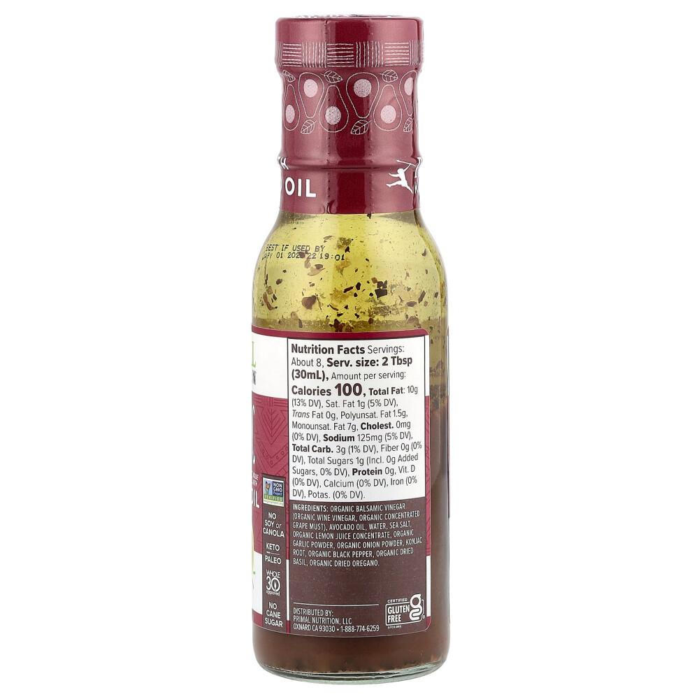 Primal Kitchen Balsamic Vinaigrette & Marinade Made with Avocado Oil 237ml (8 Fl Oz)