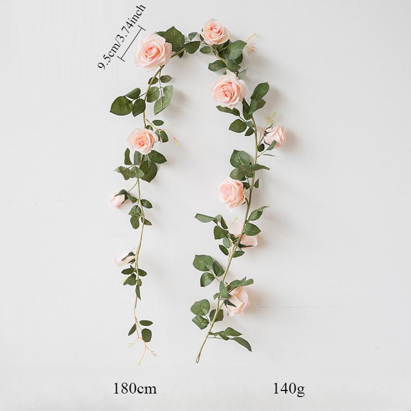 

Искусственная розовая цветочная лоза 180 см, искусственная розовая гирлянда, шелковые цветы, свадебный декор, фон для вечеринки, арка, цветочная гирлянда для домашнего подвесного декора, 1 шт. розовый
