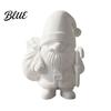 Unfinished White Ornament 3D Printed Santa Claus Figure for DIY Painting Christmas Tabletop Creative Parent Child Activity Ornament Resin