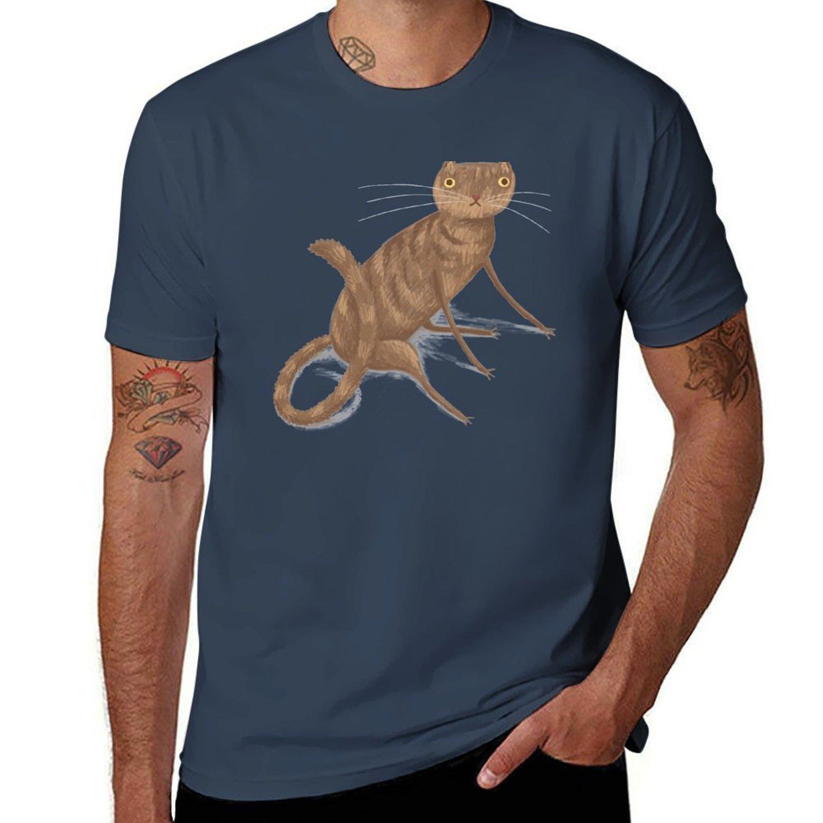 Gangly Cat Tshirt Basic All Season Solid Tshirt S