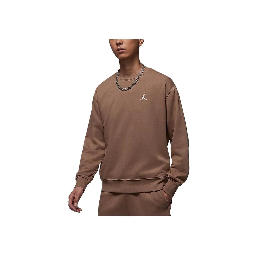Jordan Crew Neck Pullover Comfortable Long Sleeve Sweatshirt Men Sweatshirt Brown FV7296-223