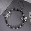 Stylish Anti-Fall Pearl Phone Chain: Short, Single Buckle Durable Wrist Strap with Heart Charm