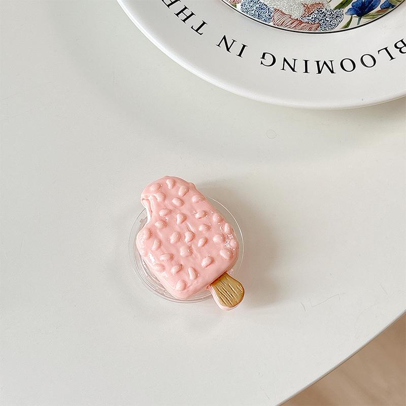 

Simulation Small Ice Cream Mobile Phone Airbag Bracket Magnetic Paste Magsafe Decorative Accessories Lazy Ring