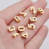CARLIDANA DIY Jewelry Making Accessories Stainless Steel Gold Plated Arabic Number Pendant Charms for Women Necklace Bracelet