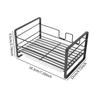 Multifunctional Drainer Drying Rack Metal with Removable Drain Pan Soap Holder Storage Rack Kitchen