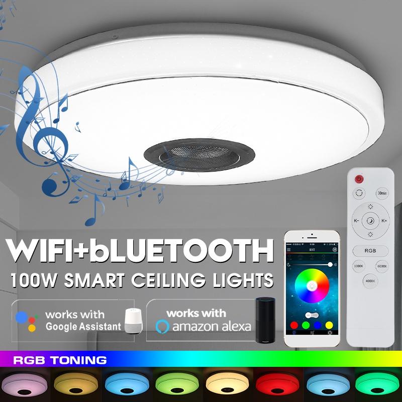 Luci da Soffitto LED RGB Moderne WiFi da 200W Illuminazione Casa APP bluetooth Luce Musicale Lampada da Camera da Letto Lampada da Soffitto Smart+Telecomando
