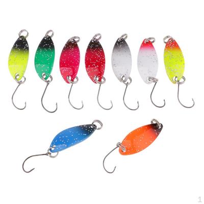 9Pcs/lot Colorful Metal Fishing Spoon Spinner Baits Single