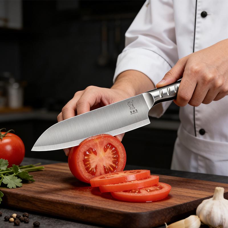 WXCOO Professional Japanese Knife Kitchen Knife for Cooking Ergonomic Handle 7Inch Fruit Cutter Santoku Knives Kitchen Supplies