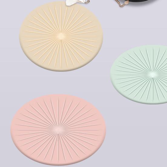 Insulation Pad Heat-resistant Easy Home to Clean Round Food-grade Silicone Restaurant Hotel Dining Table