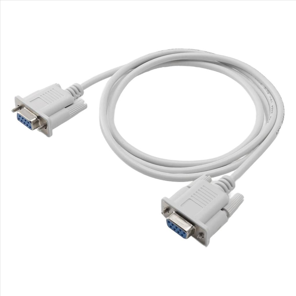 1PC 5ft F / F Serial RS232 Null Modem Cable Female to Female DB9 FTA Connection 9 Pin Data COM Cable Converter PC Accessory