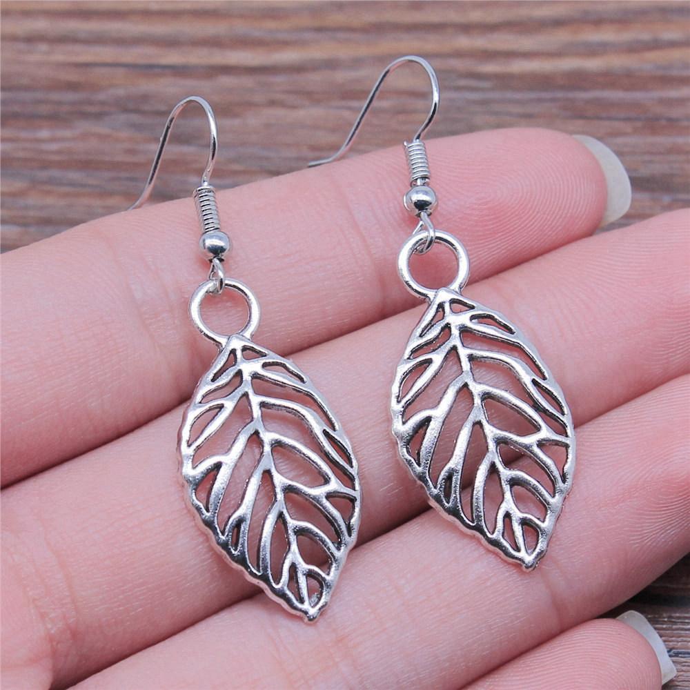 Drop & Dangle Earring Plant Four-Leaf Clover Cactus Vintage Jewelry SuppliesEarring Size 18x19mm QE021