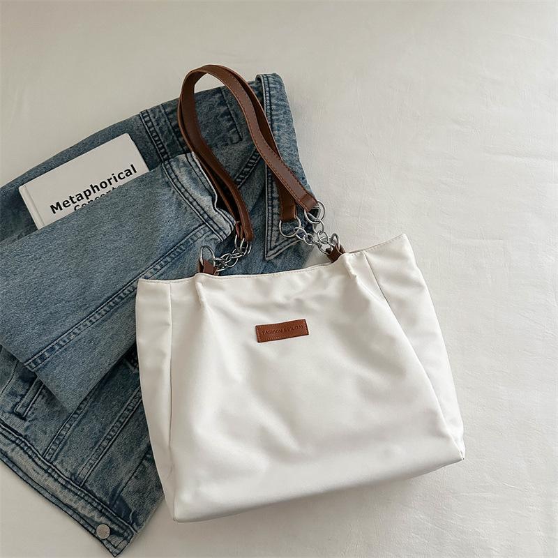 Large-capacity Summer Big Bag Women's 2025 New Foreign-style Shoulder Bag Fashionable Niche Beautiful Commuter Tote Bag