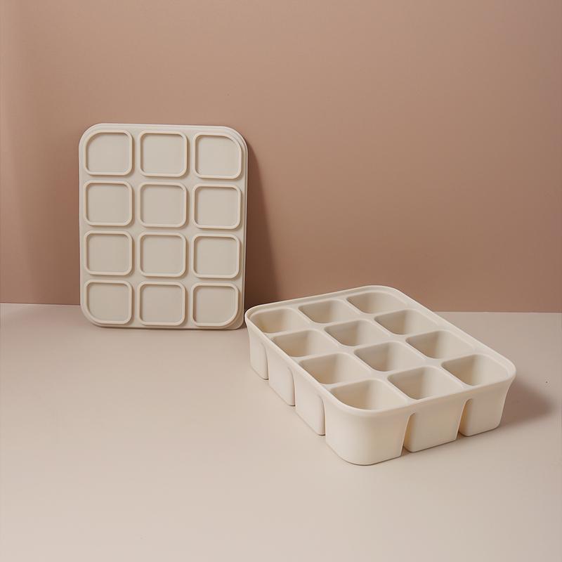 Molde de Cubitos de Hielo de 12 Compartimentos Bandeja de Cubitos de Hielo de Silicona Bandeja Cuadrada Molde Formas de Cubitos de Hielo de Silicona Liberación Fácil Accesorios de Cocina para Bar