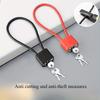 20cm Sicherheit Anti-Diebstahl Tragbar Gehärtet Outdoor Kunststoff Stahlseil Schuss Padlock Schlüssel Länge Pistolenabzug Schloss Schließfächer Lcoks 1 Stück