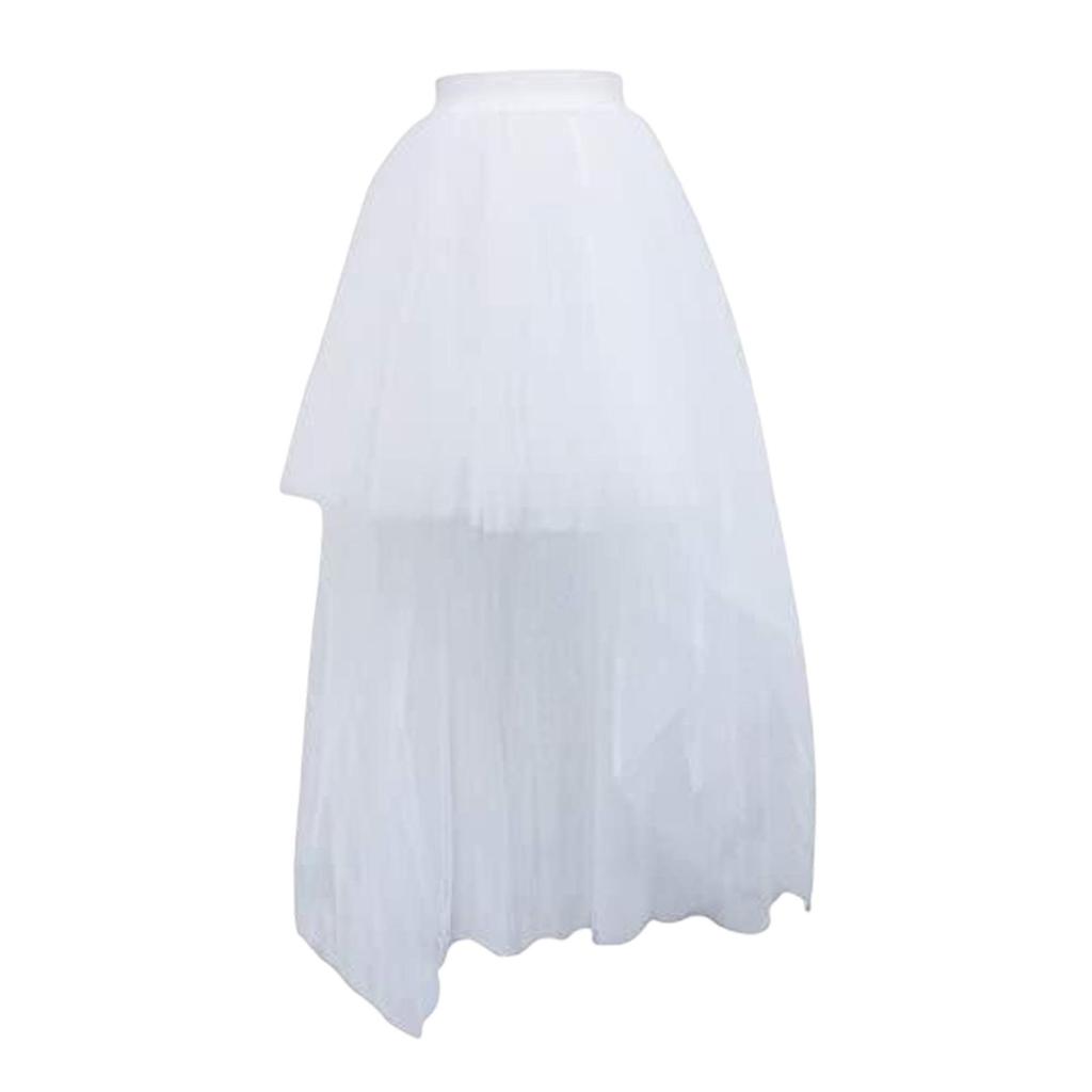 Women High Low Tutu Skirts Dancewear Layered Mesh Tulle Skirt for Stage Performance