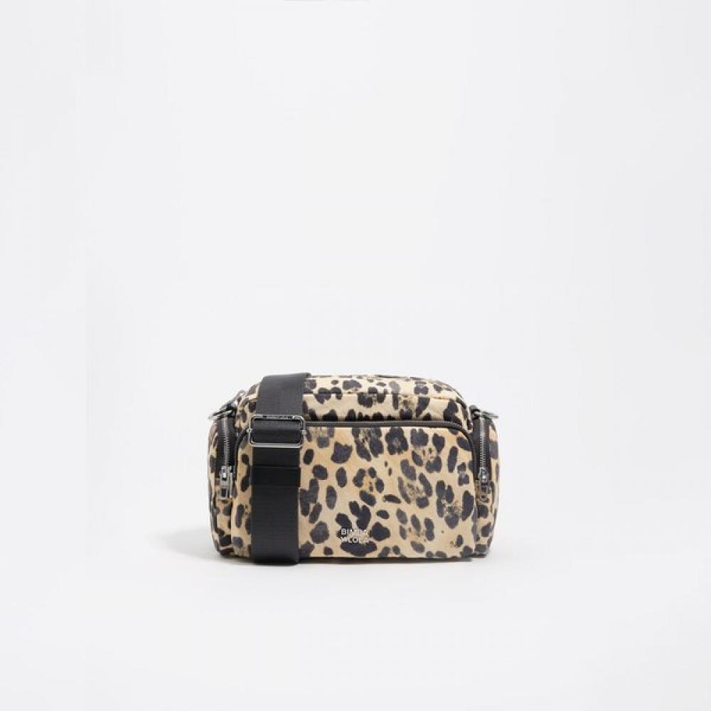 

Bimbaylola Beige Leopard Print Nylon Crossbody Bag B256aib045bef Beige/FREE