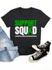 Mental Health Awareness Tshirt for Men Unisex Green Ribbon Support Squad Design Regular Fit Short Sl