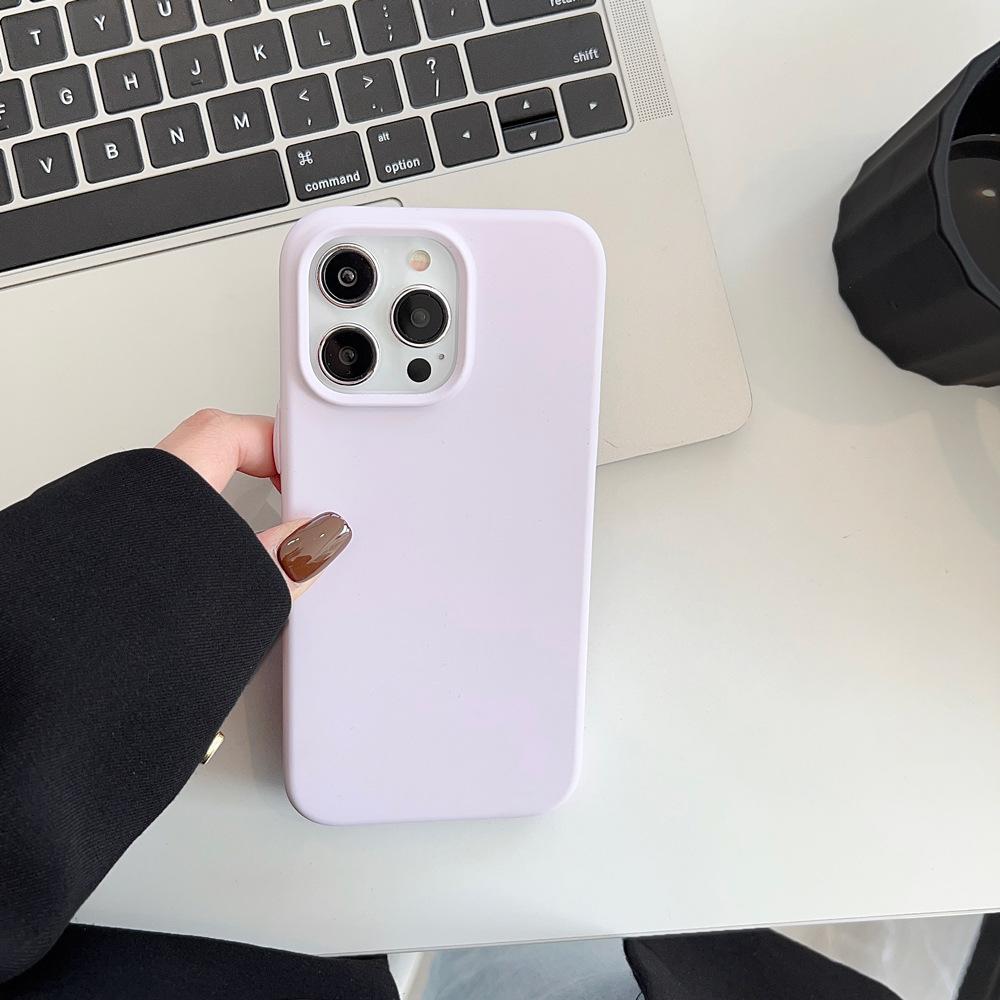 Capa de Celular iPhone 16 de Silicone Líquido Verdadeiro 14promax Coreana 12 Premium 13 Cor Sólida 11