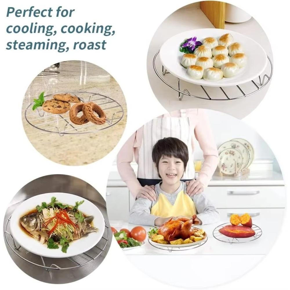 19cm Air Fryer Baking Rack Round Steamer Rack Durable Oven Grill Racks  for Cosori Gourmia Foodi