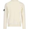 Stone Island Badge Ribbed Trim Long Sleeve Sweatshirt Men sweatshirt White K1S1551000-53S00B2-V0093