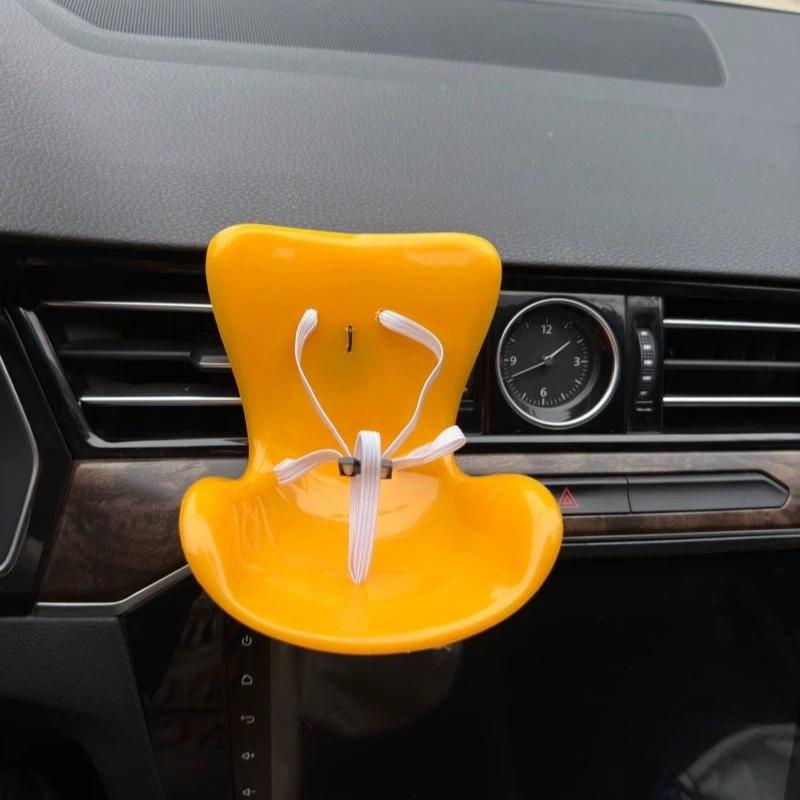 Siège de poupée 15-17cm Siège auto Labubu Siège de sécurité Mignon Poupée Sortie d'air Décoration d'aromathérapie Décoration d'intérieur de voiture haut de gamme