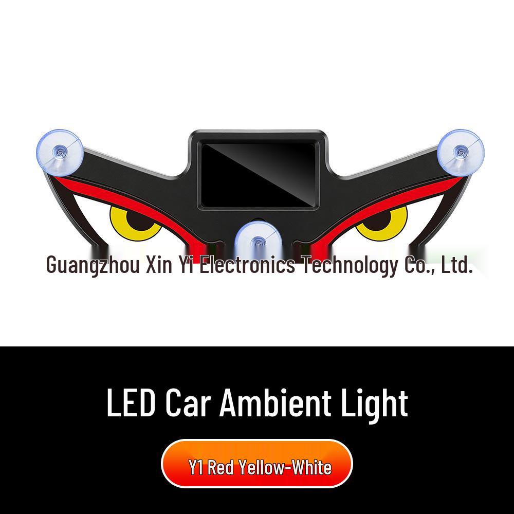Solar-Powered LED Devil Triangle Neon Light for Car Windows - No Wiring Needed