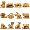Kreative Retro Messing Tierkreiszeichen Simulation Tier Goldene Kleine Skulptur Handwerk Dekoration Chinesische Moderne Heimdekoration