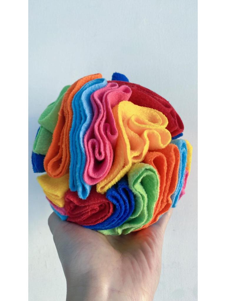 "Upgraded Dog Snuffle Ball - Interactive Pet Sniffing Toy for Snacks"