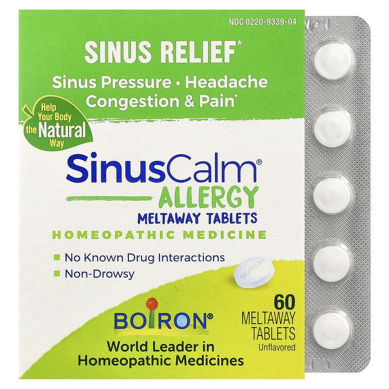 SinusCalm® Allergy, Unflavored, 60 Meltaway Tablets