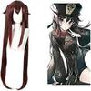 Anime Cosplay Wig Hu Tao Double tail Women Hair Halloween Party Game Cosplay Costume