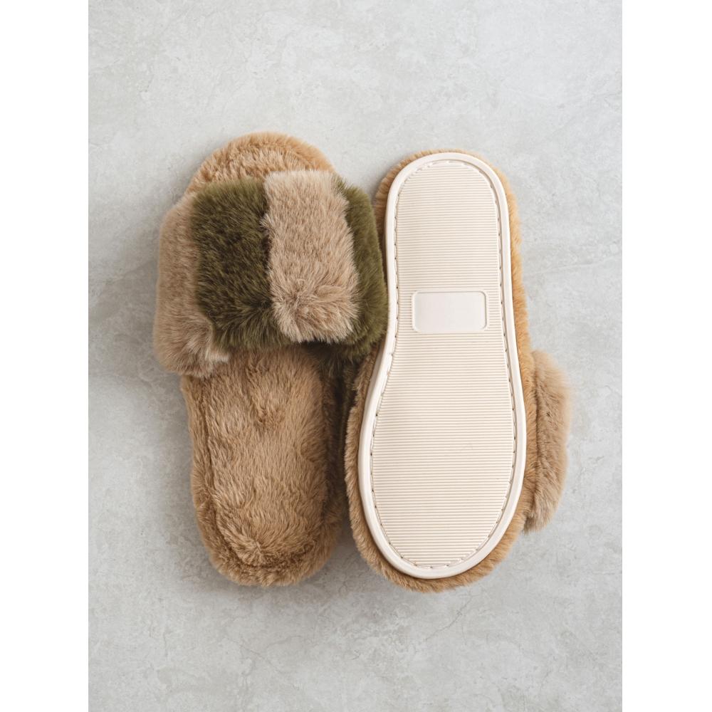Daiso Stripe Split Living Room Shoes 230 250 Mm Khaki