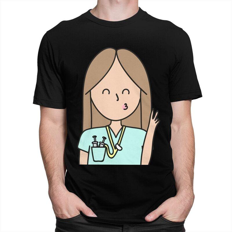 Custom Cool Enfermera En Apuros Doctor Nurse Medical T Shirt Men Short Sleeve Pure Cotton Tshirt Leisure Tees Streetwear Tshirt