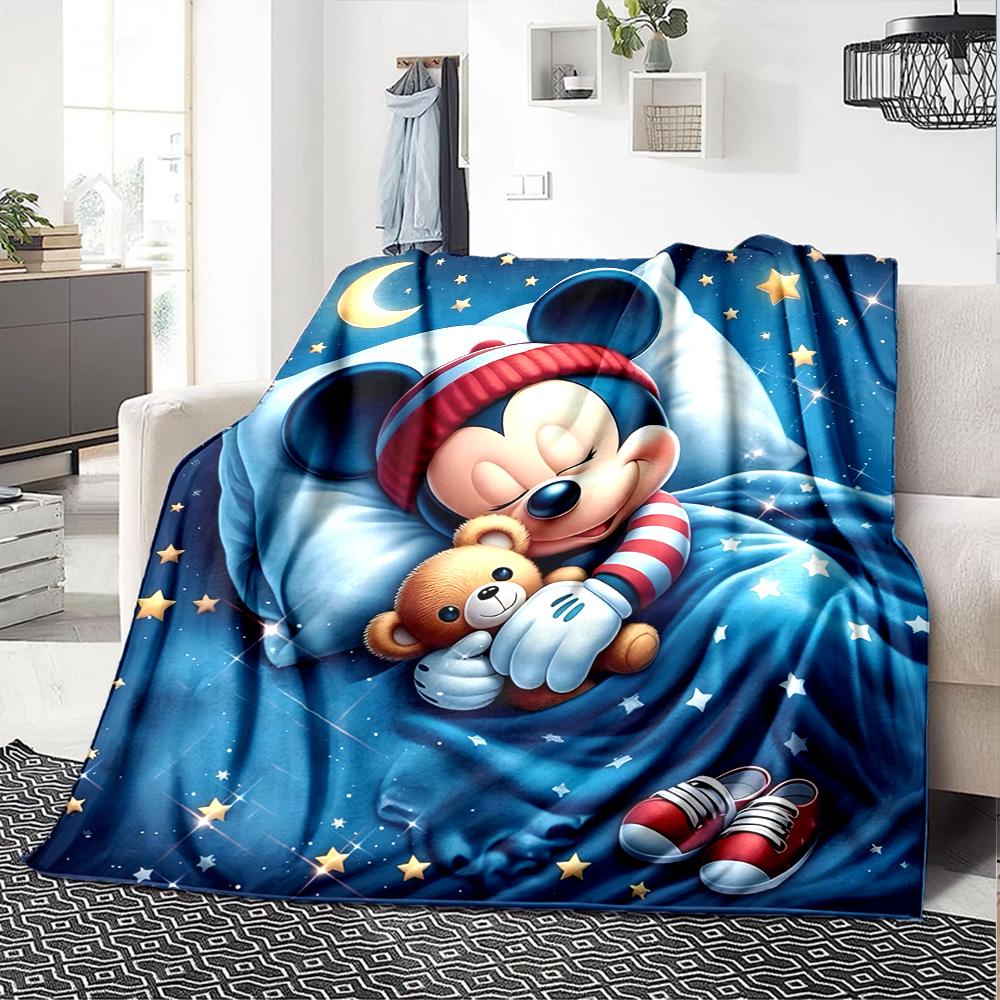 1pc M-Mouse Blanket, Gift, for Men and Women, Soft Blanket, Good for Sofa Bed Couch Travel, Lightweight Flannel Blanket