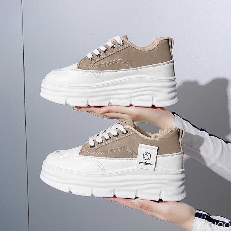 New Sports Soft Women's Shoes with Thick Sole for Increased Height Casual Low Cut Training Single Shoe for Running Zapatos Mujer