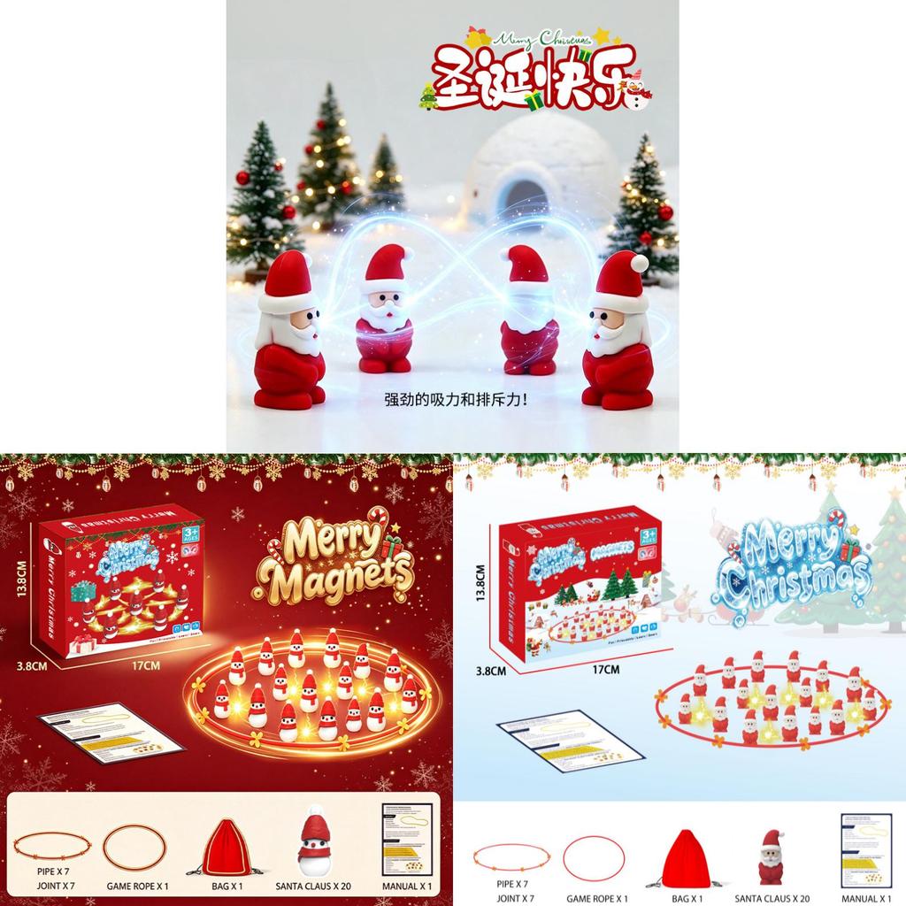 Christmas Figurines Magnetic Chess Game With Portable Design For Family Fun And Parentchild Interaction