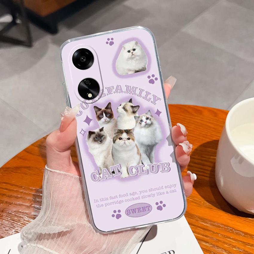 For Oppo A1 A11 A12 A15 A17K Luxury Transparent Lens Protection Cases Mysterious Whale Pattern Shockproof Protective Back Cover Shell For Oppo Housing