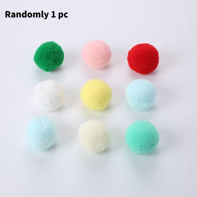 

Random Color Plush Ball Toy Perfect For Kittens And Adult Cats A Must-have Pet Entertainment StyleA